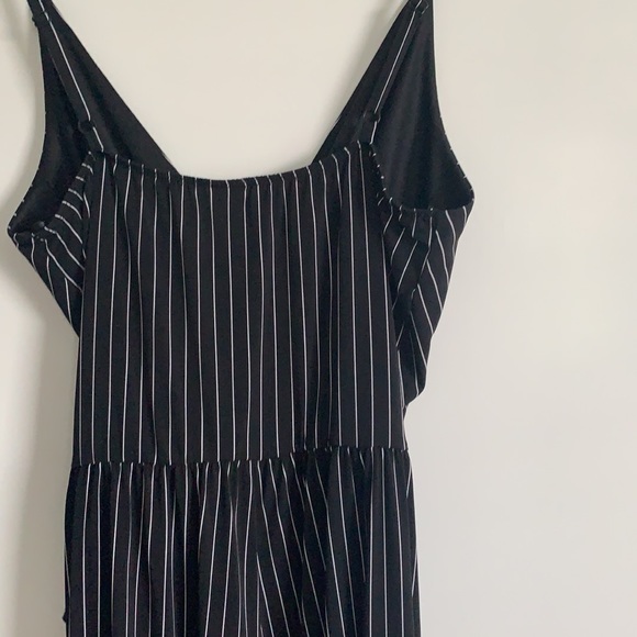 Black & white striped Kayleigh crop jumpsuit - Picture 5 of 6